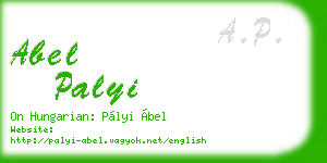 abel palyi business card