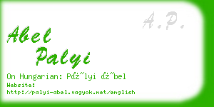 abel palyi business card